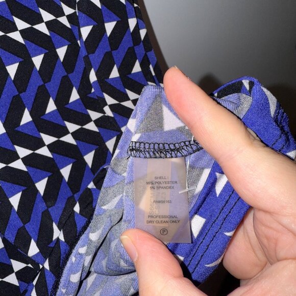 Calvin Klein Womens Geometric Sleeveless Top Medium - Picture 5 of 5